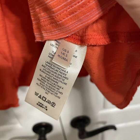 Free People Swing Tank Top Pleated High Low Sleeveless Coral Size‎ S - Picture 5 of 10